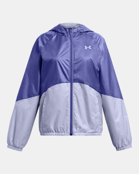 เสื้อกันลม UA SportStyle สำหรับเด็กผู้หญิง in Purple image number 0